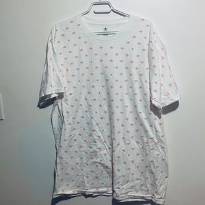 Adidas pink pattern tee